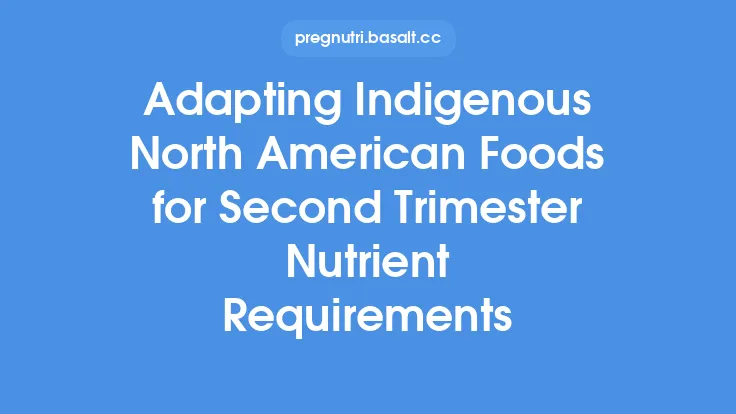 Adapting Indigenous North American Foods for Second Trimester Nutrient Requirements Thumbnail
