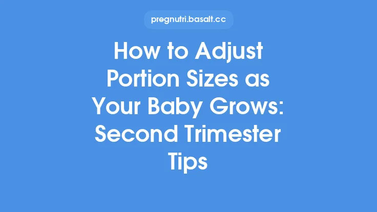 How to Adjust Portion Sizes as Your Baby Grows: Second Trimester Tips Thumbnail