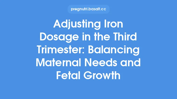 Adjusting Iron Dosage in the Third Trimester: Balancing Maternal Needs and Fetal Growth Thumbnail
