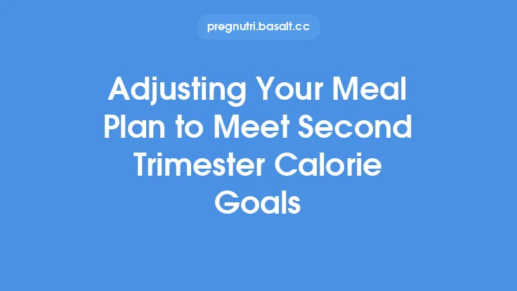 Adjusting Your Meal Plan to Meet Second Trimester Calorie Goals Thumbnail