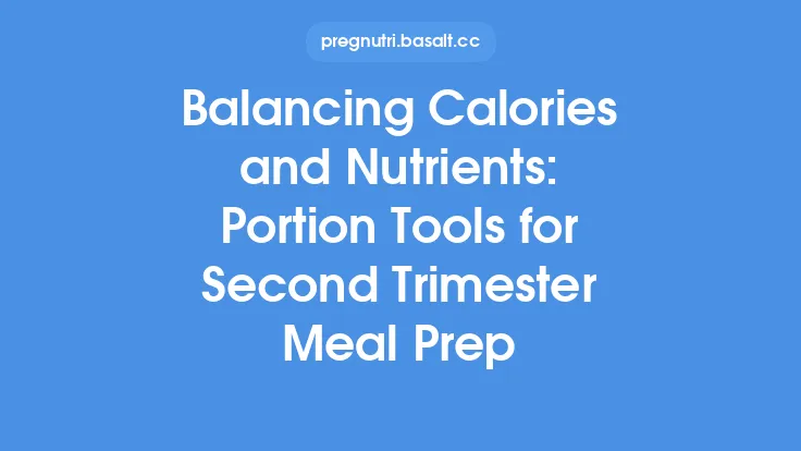 Balancing Calories and Nutrients: Portion Tools for Second Trimester Meal Prep Thumbnail