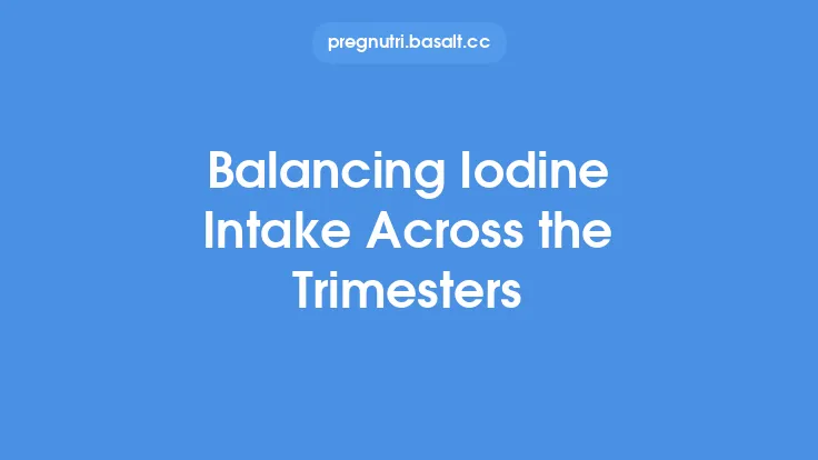 Balancing Iodine Intake Across the Trimesters Thumbnail