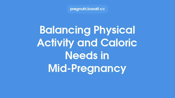Balancing Physical Activity and Caloric Needs in Mid‑Pregnancy Thumbnail