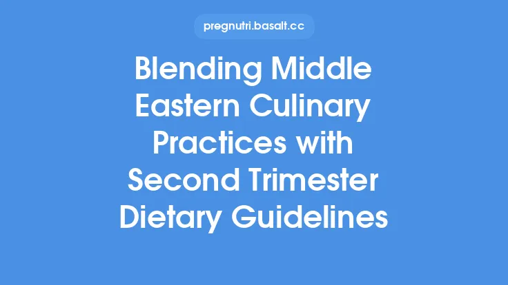 Blending Middle Eastern Culinary Practices with Second Trimester Dietary Guidelines Thumbnail