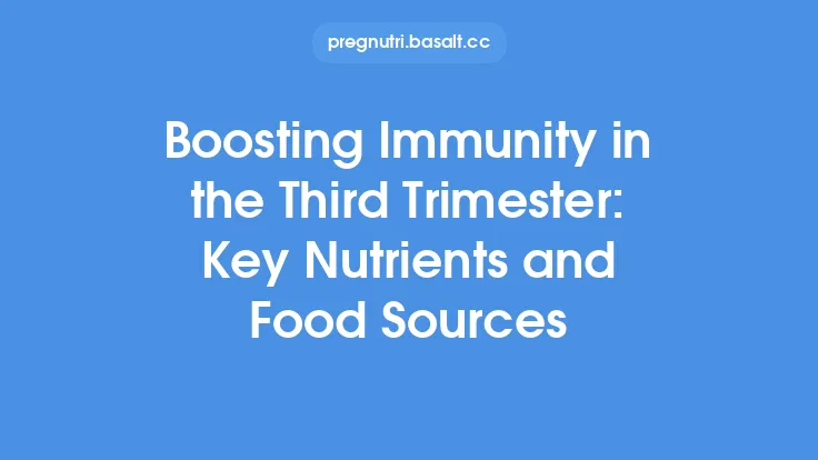 Boosting Immunity in the Third Trimester: Key Nutrients and Food Sources Thumbnail