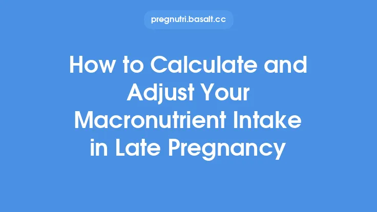 How to Calculate and Adjust Your Macronutrient Intake in Late Pregnancy Thumbnail