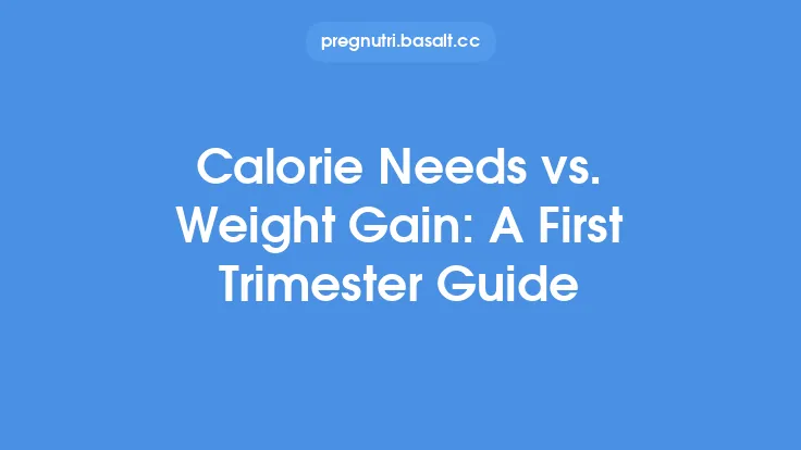 Calorie Needs vs. Weight Gain: A First Trimester Guide Thumbnail