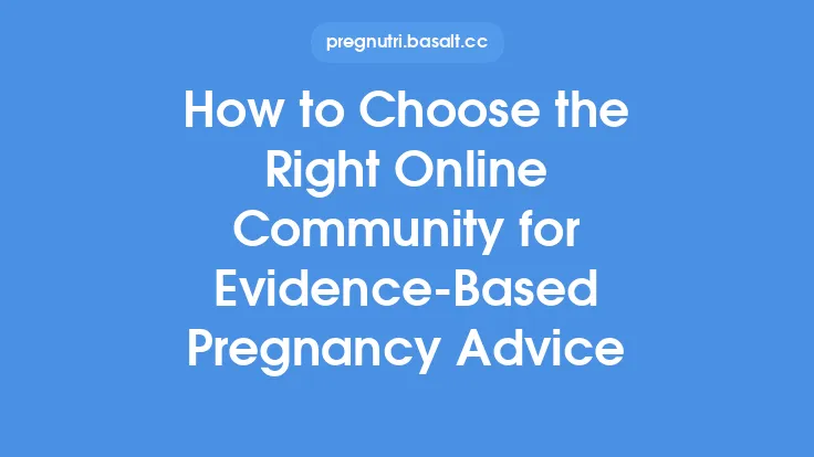 How to Choose the Right Online Community for Evidence‑Based Pregnancy Advice Thumbnail