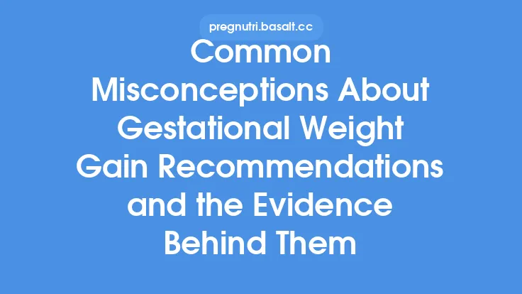 Common Misconceptions About Gestational Weight Gain Recommendations and the Evidence Behind Them Thumbnail