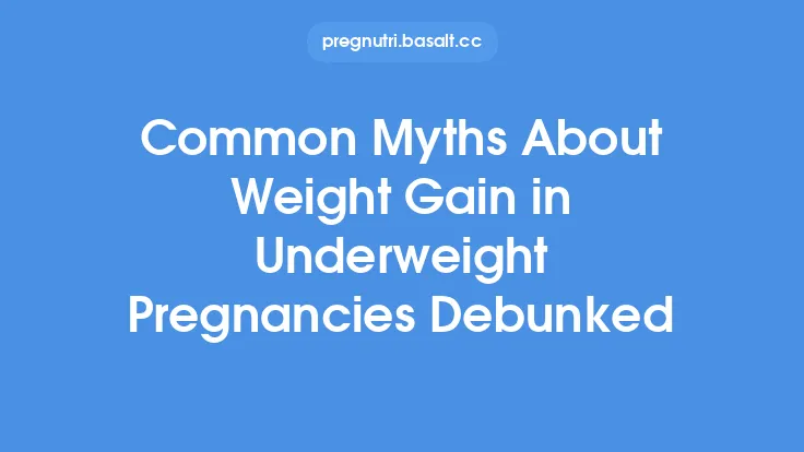 Common Myths About Weight Gain in Underweight Pregnancies Debunked Thumbnail