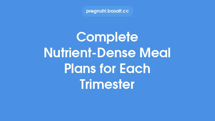 Complete Nutrient-Dense Meal Plans for Each Trimester Thumbnail