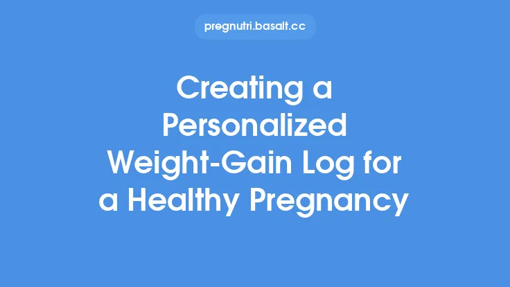 Creating a Personalized Weight‑Gain Log for a Healthy Pregnancy Thumbnail