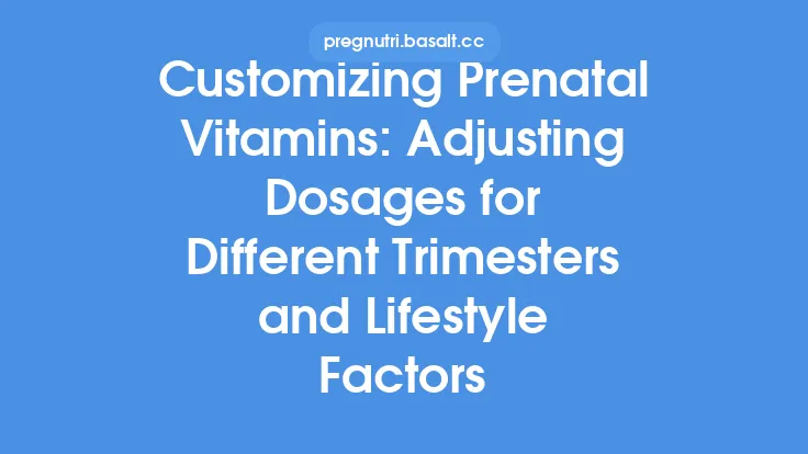 Customizing Prenatal Vitamins: Adjusting Dosages for Different Trimesters and Lifestyle Factors Thumbnail