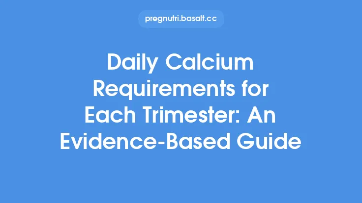 Daily Calcium Requirements for Each Trimester: An Evidence‑Based Guide Thumbnail
