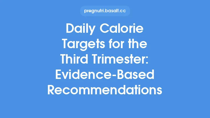 Daily Calorie Targets for the Third Trimester: Evidence‑Based Recommendations Thumbnail
