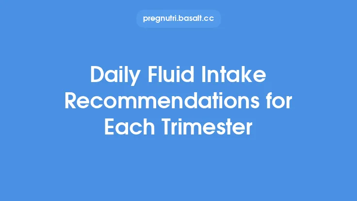 Daily Fluid Intake Recommendations for Each Trimester Thumbnail