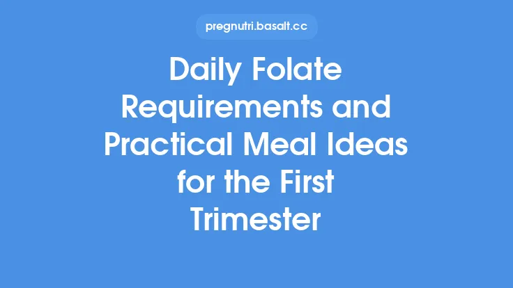 Daily Folate Requirements and Practical Meal Ideas for the First Trimester Thumbnail