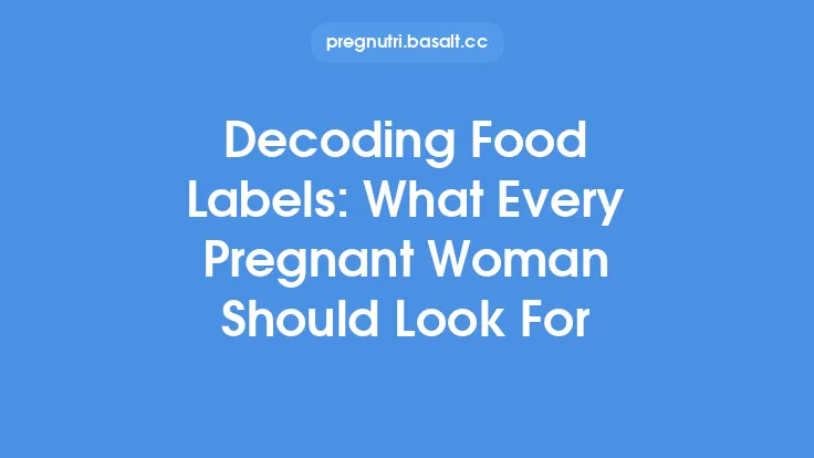 Decoding Food Labels: What Every Pregnant Woman Should Look For Thumbnail