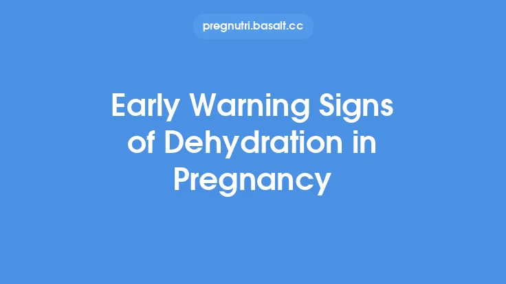 Early Warning Signs of Dehydration in Pregnancy Thumbnail