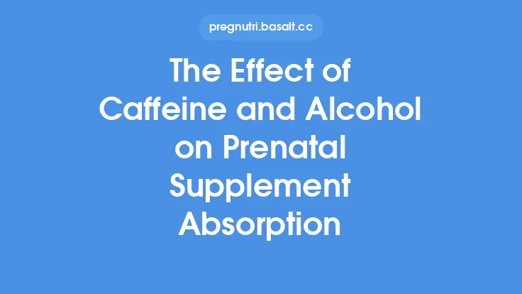 The Effect of Caffeine and Alcohol on Prenatal Supplement Absorption Thumbnail