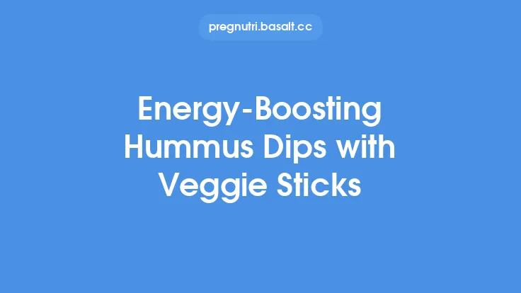 Energy‑Boosting Hummus Dips with Veggie Sticks Thumbnail