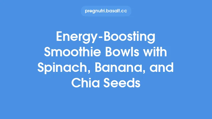 Energy‑Boosting Smoothie Bowls with Spinach, Banana, and Chia Seeds Thumbnail