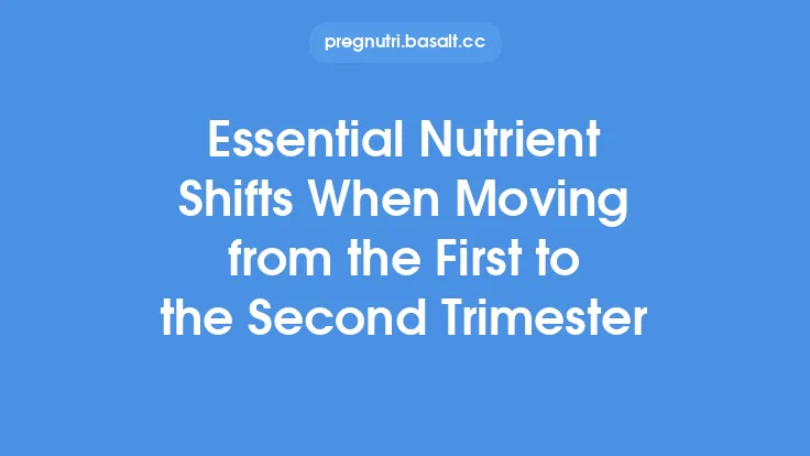 Essential Nutrient Shifts When Moving from the First to the Second Trimester Thumbnail