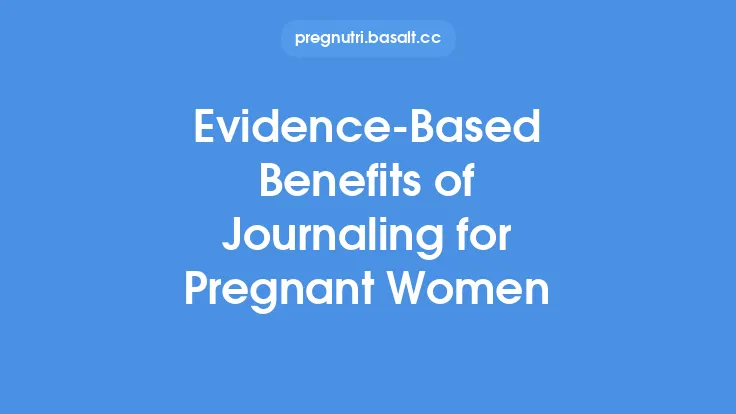 Evidence‑Based Benefits of Journaling for Pregnant Women Thumbnail