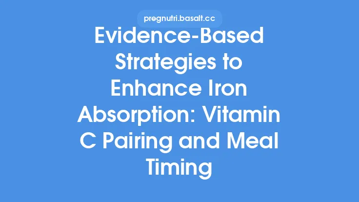 Evidence‑Based Strategies to Enhance Iron Absorption: Vitamin C Pairing and Meal Timing Thumbnail