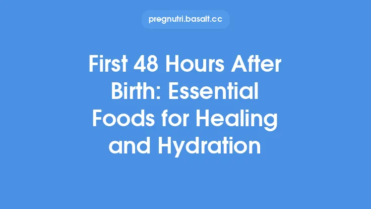 First 48 Hours After Birth: Essential Foods for Healing and Hydration Thumbnail