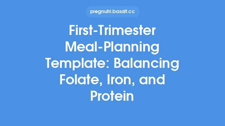 First‑Trimester Meal‑Planning Template: Balancing Folate, Iron, and Protein Thumbnail