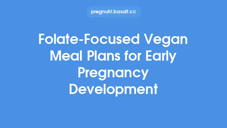 Folate‑Focused Vegan Meal Plans for Early Pregnancy Development Thumbnail