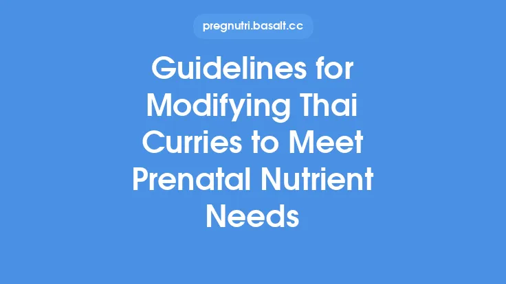 Guidelines for Modifying Thai Curries to Meet Prenatal Nutrient Needs Thumbnail