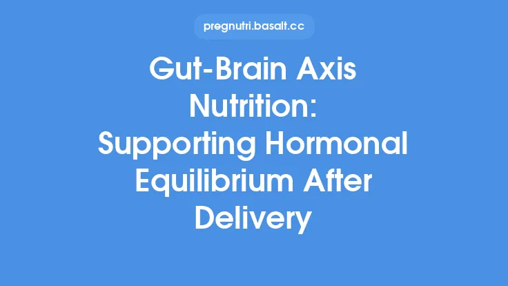 Gut‑Brain Axis Nutrition: Supporting Hormonal Equilibrium After Delivery Thumbnail