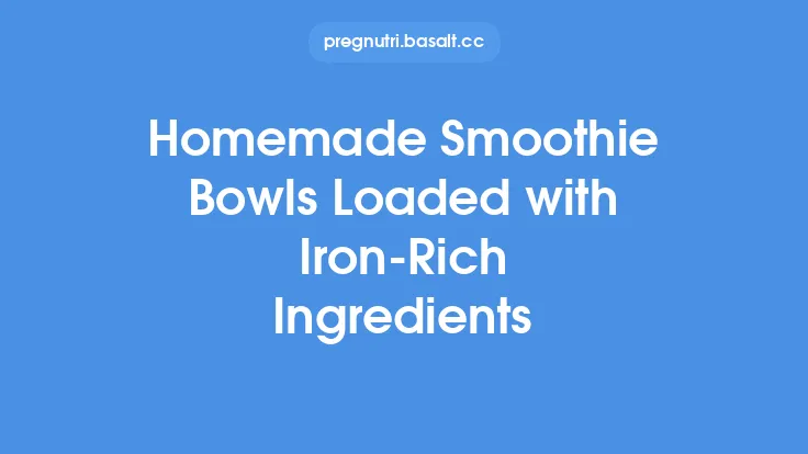Homemade Smoothie Bowls Loaded with Iron‑Rich Ingredients Thumbnail