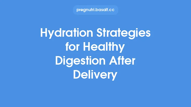 Hydration Strategies for Healthy Digestion After Delivery Thumbnail