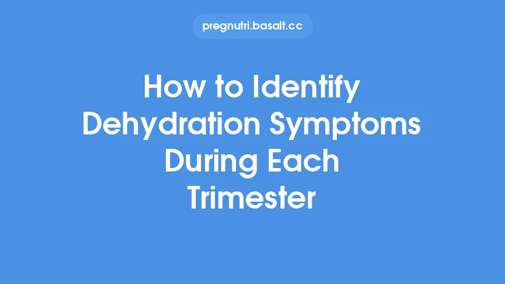 How to Identify Dehydration Symptoms During Each Trimester Thumbnail