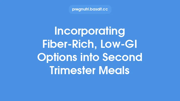 Incorporating Fiber‑Rich, Low‑GI Options into Second Trimester Meals Thumbnail