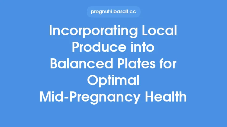 Incorporating Local Produce into Balanced Plates for Optimal Mid‑Pregnancy Health Thumbnail