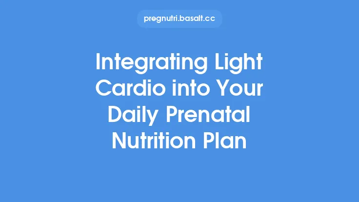 Integrating Light Cardio into Your Daily Prenatal Nutrition Plan Thumbnail