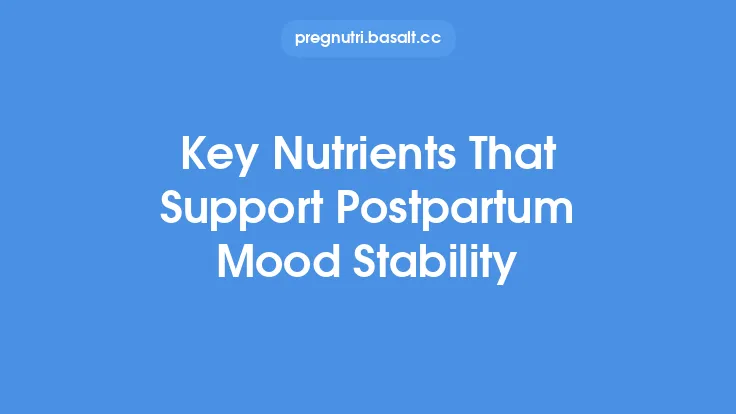 Key Nutrients That Support Postpartum Mood Stability Thumbnail