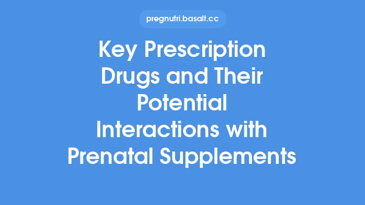Key Prescription Drugs and Their Potential Interactions with Prenatal Supplements Thumbnail