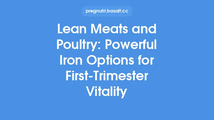 Lean Meats and Poultry: Powerful Iron Options for First‑Trimester Vitality Thumbnail