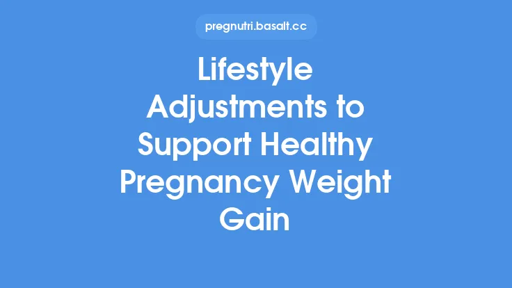Lifestyle Adjustments to Support Healthy Pregnancy Weight Gain Thumbnail