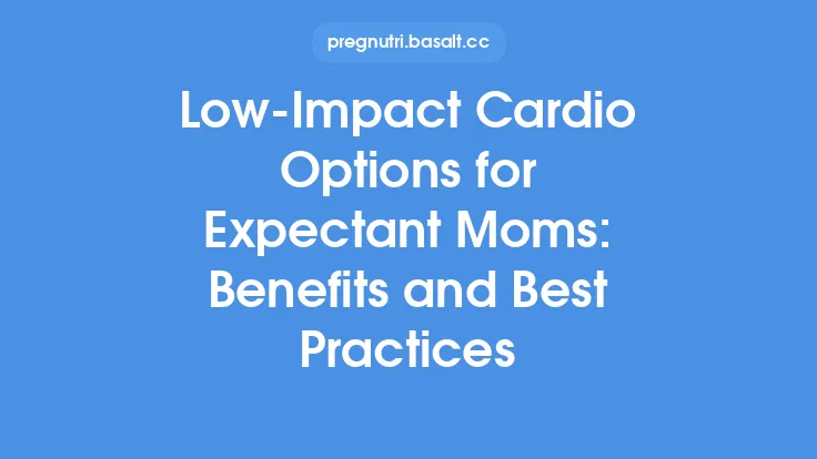 Low‑Impact Cardio Options for Expectant Moms: Benefits and Best Practices Thumbnail