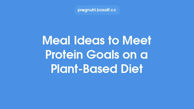 Meal Ideas to Meet Protein Goals on a Plant‑Based Diet Thumbnail