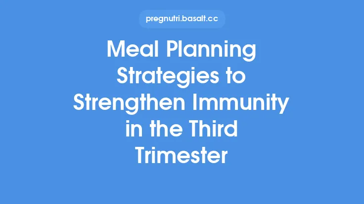 Meal Planning Strategies to Strengthen Immunity in the Third Trimester Thumbnail