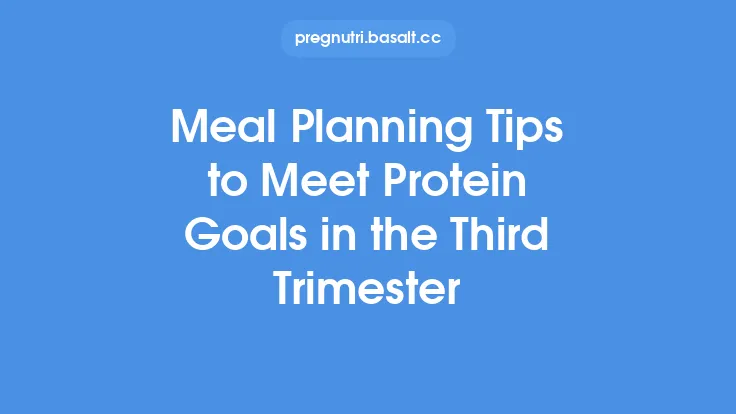 Meal Planning Tips to Meet Protein Goals in the Third Trimester Thumbnail