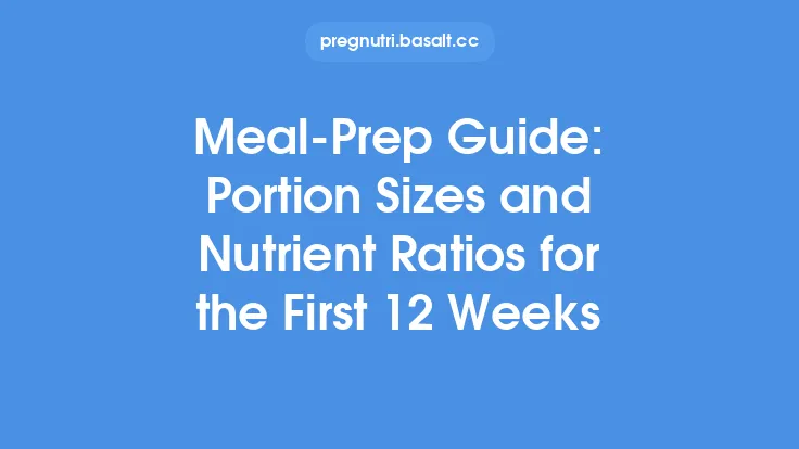 Meal‑Prep Guide: Portion Sizes and Nutrient Ratios for the First 12 Weeks Thumbnail