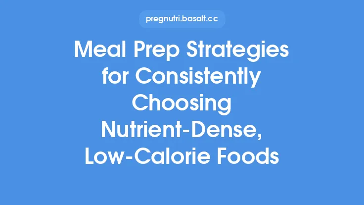 Meal Prep Strategies for Consistently Choosing Nutrient‑Dense, Low‑Calorie Foods Thumbnail